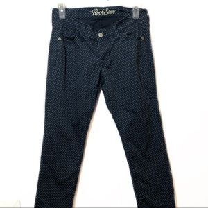 Old Navy RockStar Skinny Jeans sz 4 Blue PolkADot